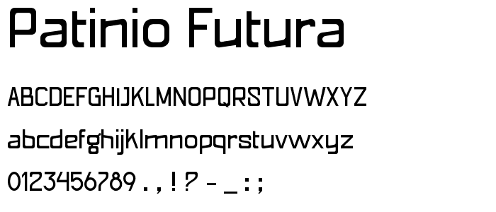Patinio Futura font